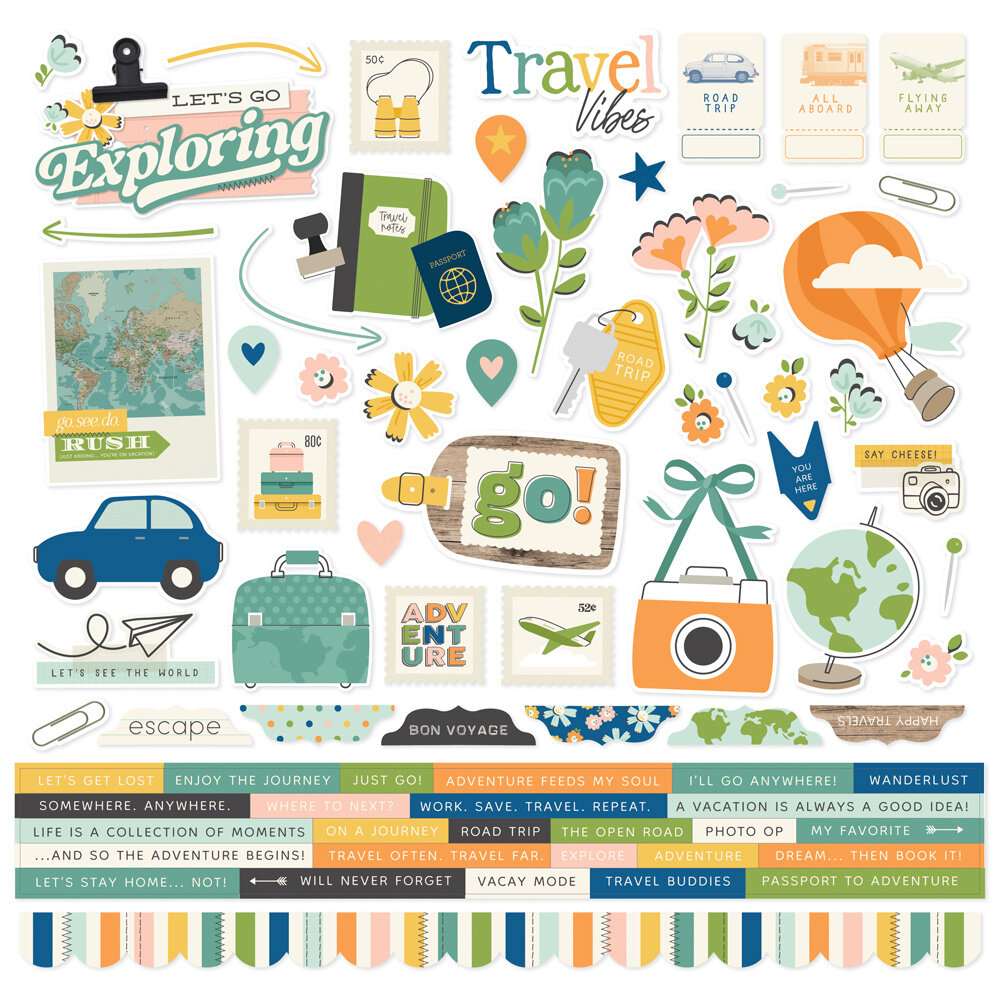 Happy Travels - Element Sticker von Simple Stories